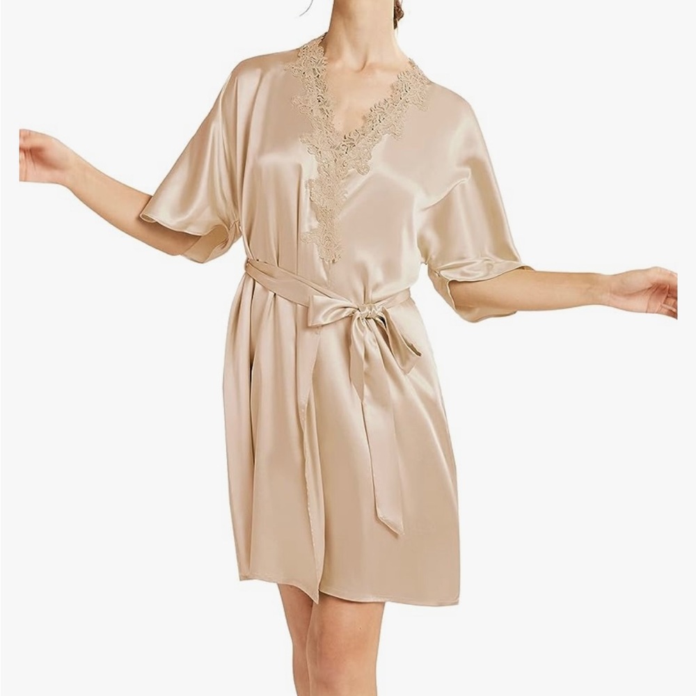 Satin robe